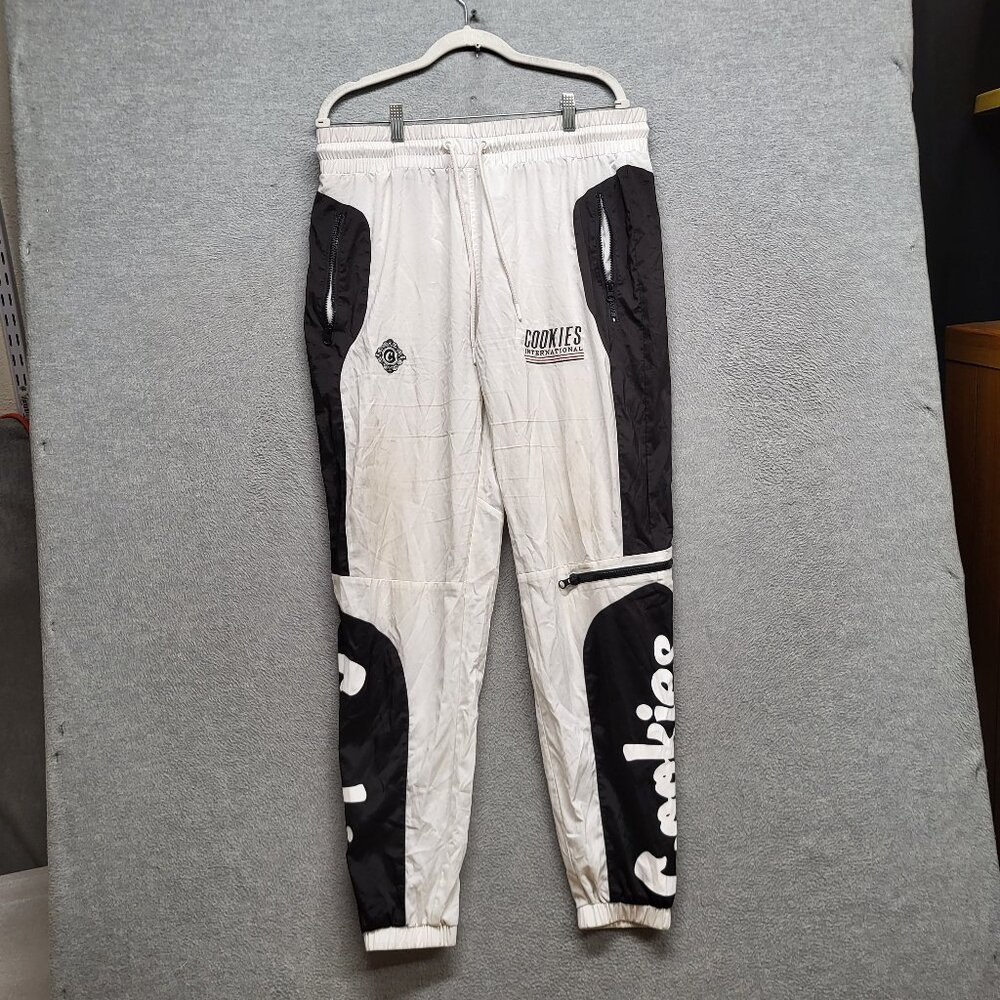 Cookies Men Activewear Track Pants XL White Windbreaker Costa Azul Logo‎ READ